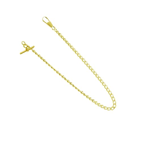 Homoyoyo Metall Taschenuhrkette Vintage Stil T-bar-Schnalle Für Männer Frauen Uhrenhalter Gürtelketten Schmuck Gold von Homoyoyo