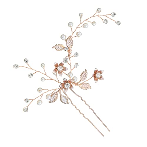 Homoyoyo Vintage Perlen Haarnadel Braut Haarschmuck Handgefertigt Eleganter Haarnadel Schmuck für Frauen Hochzeit Accessoire von Homoyoyo