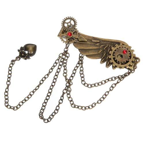 Homoyoyo Haarspange in Flügelform Mit Baumelnder Kette Punk-haarschmuck Für Frauen Und Mädchen Passend Zu Verschiedenen Anlässen Und Outfits Homoyoyo Haarspange in Flügelform Mit Baumelnder Kette Punk-haarschmuck Für Frauen Und Mädchen Passend Zu Verschiedenen Anlässen Und Outfits von Homoyoyo