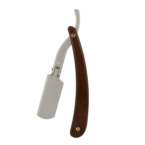 Homoyoyo Vintage Rasiermesser Herren mit Ergonomischem Griff Klappbar Holzstruktur Kunststoff Rasierhobel Sicherer Griff für Präzises Nassrasieren Klassisches Bartpflege Tool Stil Zufällig von Homoyoyo