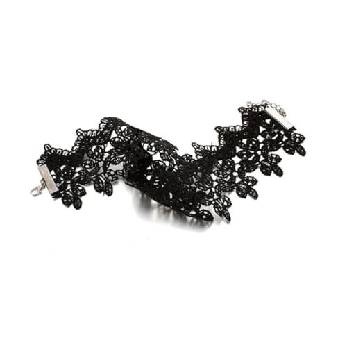 Homoyoyo Vintage Schwarze Spitzen Halskette mit Blumenmuster Filigrane Clavicle Chain für Damen Eleganter Handgefertigter Schmuck Komfortabel und Strapazierfähig für Partys und Besondere Homoyoyo Vintage Schwarze Spitzen Halskette mit Blumenmuster Filigrane Clavicle Chain für Damen Eleganter Handgefertigter Schmuck Komfortabel und Strapazierfähig für Partys und Besondere von Homoyoyo