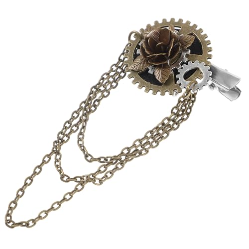 Homoyoyo Vintage Steampunk Metall Haarspange Punk Gear Ketten Design Damen Haarschmuck für Kostüm Party Hochzeit und Alltag Homoyoyo Vintage Steampunk Metall Haarspange Punk Gear Ketten Design Damen Haarschmuck für Kostüm Party Hochzeit und Alltag von Homoyoyo
