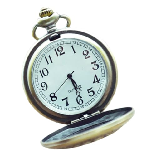 Homoyoyo Vintage Taschenuhr Retro Taschenuhr Mechanische Uhr Kompakte Uhr Mit Kette Für Herren Damen von Homoyoyo