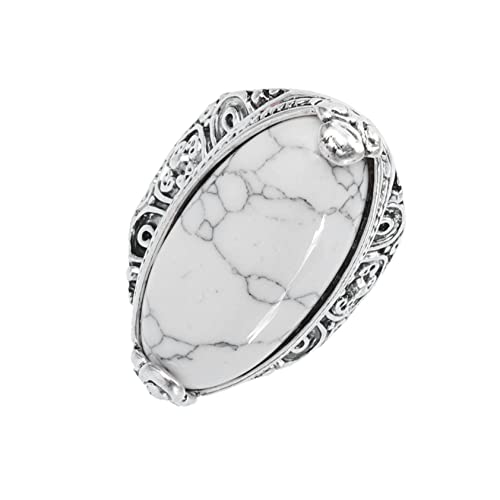 Homoyoyo Vintage Türkisring für Damen Verstellbarer Boho Finger Schmuck Einzigartiges Design für Frauen Passend für Fingergrößen Modisches Accessoire zur Stilverbesserung von Homoyoyo