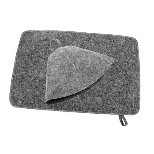 Homoyoyo Wasserabsorbierendes Saunahut aus Leichtem Atmungsaktivem Filz mit Sauna Kopfkissen Wiederverwendbar und Formbeständig für Damen und Herren im Bad und Dampfbad von Homoyoyo