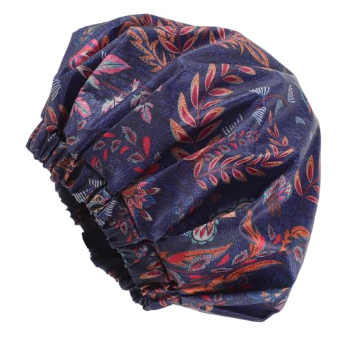 Homoyoyo Wasserdichte Duschhaube für Herren Doppellagige Badekappe aus Robustem Oxford Wiederverwendbar Leichte Praktische Badehaube mit Kreativem Druck Passend für Erwachsenen für Reisen von Homoyoyo