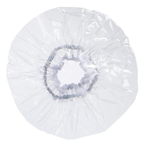 Homoyoyo Wasserdichte Wiederverwendbare Badehaube Transparent Atmungsaktive Duschhaube für Damen und Herren mit Mittellangem Haar Langlebiges Material Leicht zu Trocknen für Spa und Make von Homoyoyo