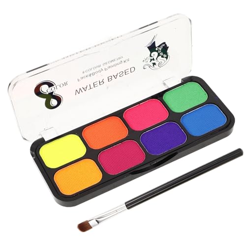 Homoyoyo Wasserlösliches Farben Gesichtsfarbe Hautfreundliches Pigment für Festival Make Up Cosplay Bodypainting Leicht Anzuwenden und Sanft zur Haut Geeignet für Erwachsene von Homoyoyo