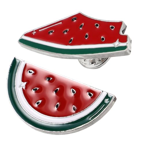 Homoyoyo Wassermelonen-Brosche 2er Set - Niedliche Emaille Pins Im Cartoon Stil Für Mädchen Und Frauen Ideal Als Anstecknadel Für Schal Mütze Oder Brustschmuck Perfektes Zubehör Und von Homoyoyo