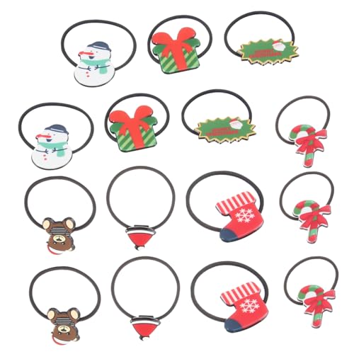 Homoyoyo Weihnachtliche Haargummis 15er Set - Elastische Haarhalter Für Mädchen Und Frauen - Perfekte Haaraccessoires Für Festliche Anlässe Und Winterliche Styles von Homoyoyo