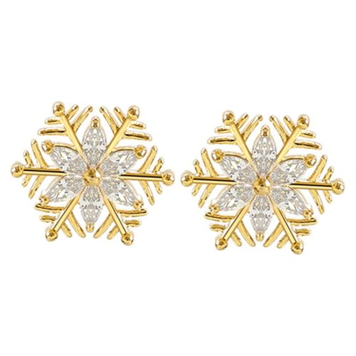 Homoyoyo Weihnachts Schneeflocken Ohrstecker Damen Schmuck Festliche Party Ohrringe Glänzend für Weihnachten und Silvester von Homoyoyo