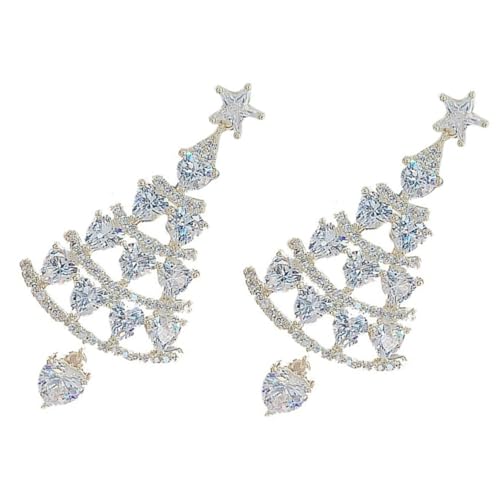 Homoyoyo Weihnachtsohrringe Damen Weihnachtsbaum Anhänger Leicht und Langlebig Festliche Ohrschmuck für Weihnachtsfeier und Familienfeiern von Homoyoyo