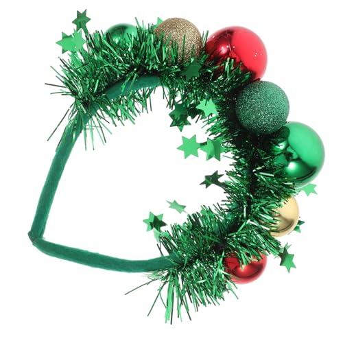 Homoyoyo Weihnachtsstirnband Weihnachts-stirnband Weihnachtsstirnbänder Für Rot Urlaub Stirnbänder Weihnachtskugel Stirnbänder Weihnachtsglocken-haarband Golden Dekorationen Plastik von Homoyoyo