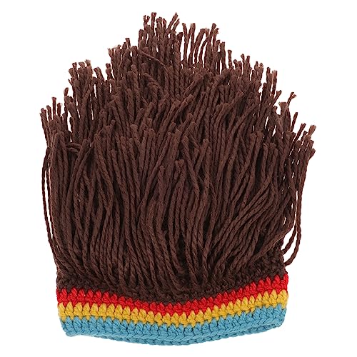 Homoyoyo Perückenmütze Gestrickt Warm Winter Kopfbedeckung Für Damen Herren Partymütze Kalt Wetter Hervorragende Verarbeitung Hautfreundlich Sicher Langlebig Cool Look von Homoyoyo