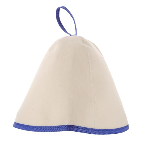Homoyoyo Weiße Filz Saunamütze Unisex Wärmeschutz Saunahut aus Dickem Wollfilz Russischer Stil für Dampfbad Damen Herren Badekappe Schützend und Langlebig Leicht zu Reinigen von Homoyoyo
