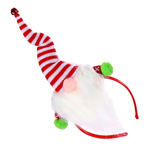 Homoyoyo Weißer Weihnachts Haarreifen mit Bartmotiv Niedliches Haarschmuck Accessoire für Erwachsene Leichtes Hautfreundliches Material für Weihnachtsfeiern Maskeraden und Geburtstagsfeiern von Homoyoyo