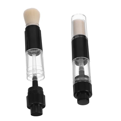 Homoyoyo Wiederverwendbarer Puderpinsel 2 Stück für Damen Tragbarer Nachfüllbarer Make Up Pinsel für Losen und Gepressten Puder Multifunktionaler Reise Make Up Pinsel von Homoyoyo