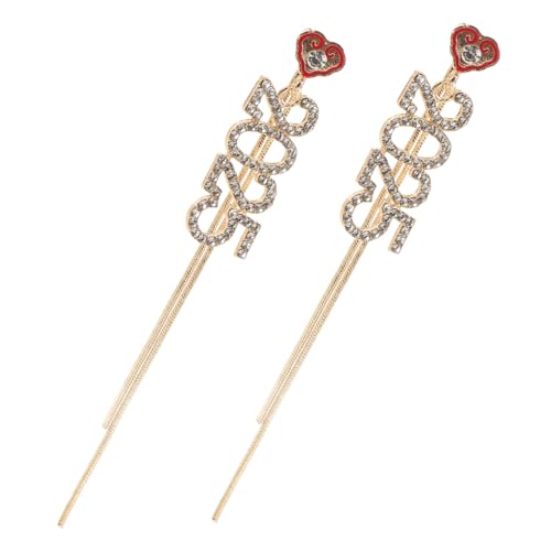 Homoyoyo Zahlenohrringe mit Quaste Langlebige Legierung Modische Hängende Ohrstecker für Alltag und Party Leichte Nummer anhänger Stilvolle Geschenkidee für Damen von Homoyoyo