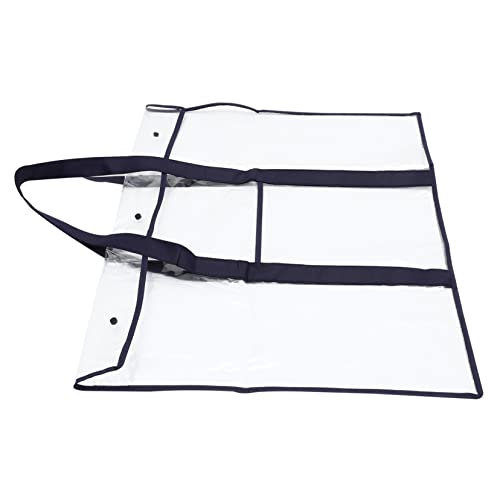 Homoyoyo Aufbewahrung Beutel Künstlerbedarf Transparent Leicht Tragbar Mit Druckknöpfen Und Griff Zum Aufhängen An Kleiderstange Oder Tür Organizer Für Malutensilien von Homoyoyo