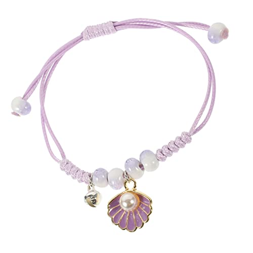 Homoyoyo Zierliches Perlenarmband für Damen Handgewebte Armbanduhr Keramikperlen Verstellbar Eleganter Armschmuck für Frauen für Besondere Anlässe von Homoyoyo