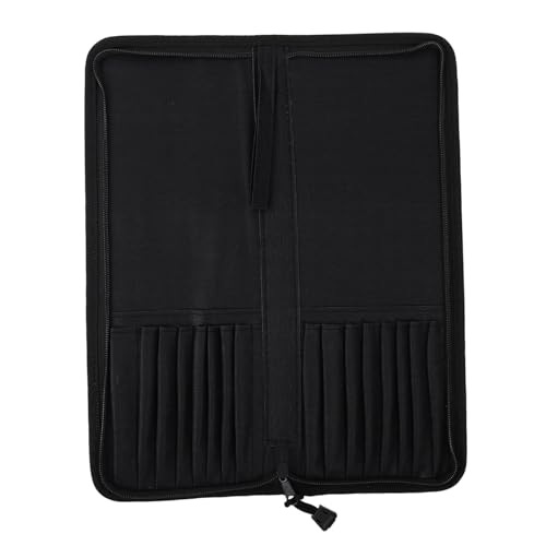 Homoyoyo Zipper Design Paint Brush Bag aus Strapazierfähigem Oxford Fächer und Große Steckplätze Praktische Aufbewahrung für Aquarell und Ölpinsel für Künstler und Reisende von Homoyoyo