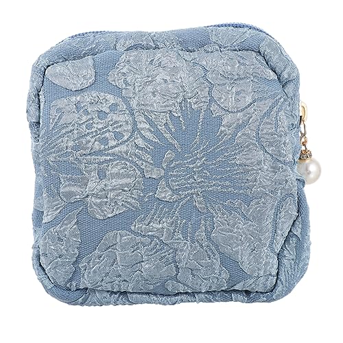 Homoyoyo Zipper Hygienebeutel für Damen Vielseitige Kosmetiktasche Hellblau zur Aufbewahrung von Damenbinden Münzen und Karten Praktisch für Unterwegs mit Feiner Verarbeitung und von Homoyoyo