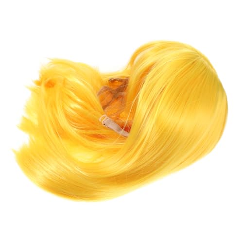 Homoyoyo Zitronengelb -Perücken -Headset Cosplay -Haarperücke gerade Perücke Kurzhaarperücken für schwarze Frauen kurze Perücken für Frauen Cosplay -Perücke Hochtemperaturdraht von Homoyoyo
