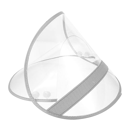 Homoyoyo durchsichtig Water Proof regenmütze regenhaube schwarzer Fischerhut Hauben Regenjacken für Damen Kleiner Schild für Regenmantelkapuze Regenmantelkappenrand Plastik Transparent von Homoyoyo