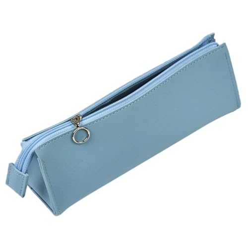 Homoyoyo wasserdichte PU Kosmetiktasche Groß Volumen Multifunktional Makeup Tasche für Damen Reise Schminktasche Vielseitig als Leder Stiftetui Organizer Himmelblau von Homoyoyo