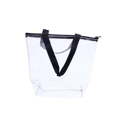 Homoyoyo wasserdichte Transparente PVC Kulturtasche Multifunktional Tragbare Kosmetiktasche Reise Make up Organizer Schultertasche Schwarz von Homoyoyo