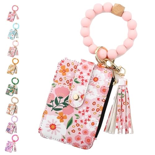 Homtrator Damen Boho Perlen Portemonnaie, Armband Schlüsselanhänger Portemonnaie, Boho Perlen Portemonnaies Schlüsselanhänger(B) von Homtrator