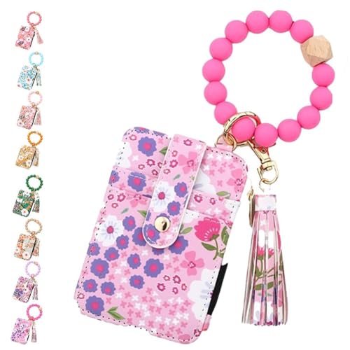 Homtrator Damen Boho Perlen Portemonnaie, Armband Schlüsselanhänger Portemonnaie, Boho Perlen Portemonnaies Schlüsselanhänger(E) von Homtrator