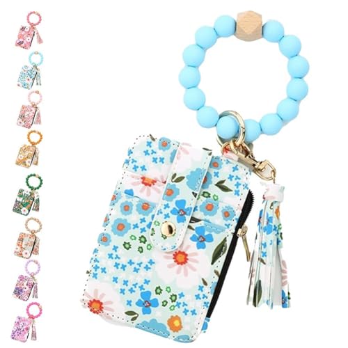 Homtrator Damen Boho Perlen Portemonnaie, Armband Schlüsselanhänger Portemonnaie, Boho Perlen Portemonnaies Schlüsselanhänger(F) von Homtrator