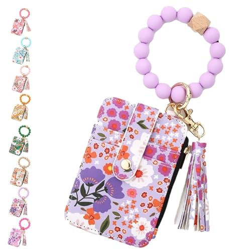 Homtrator Damen Boho Perlen Portemonnaie, Armband Schlüsselanhänger Portemonnaie, Boho Perlen Portemonnaies Schlüsselanhänger(H) von Homtrator