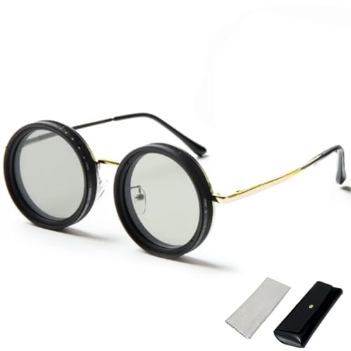 Homtrator Verstellbare Polarisierte Sonnenbrille, Verstellbare Tönungssonnenbrille Mit Integriertem ND-Filter, Manuelle(Black Gold) von Homtrator