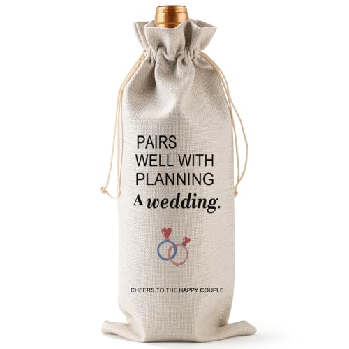Weinbeutel Verlobungsgeschenke für Paare, Verlobung, Weintasche, Geschenk für Mr. und Mrs, Ehe Honnymoon Hochzeitsfeier, Weintasche (Liebesring) von Homum