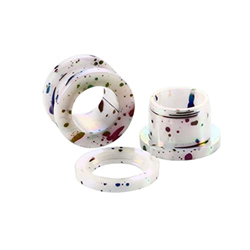 Homxi 2PCS Ohr Tunnel 10 mm,Ear Plug Acryl 00G Ohr Tunnel Herren Weiß Hoop mit Punktmuster Ohr Plug Set Weiß Homxi 2PCS Ohr Tunnel 10 mm,Ear Plug Acryl 00G Ohr Tunnel Herren Weiß Hoop mit Punktmuster Ohr Plug Set Weiß von Homxi