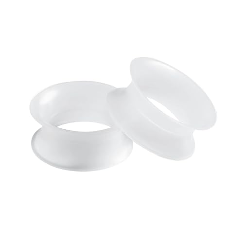 Homxi 2er 20mm Tunnel Plug,Ohr Tunnel Silikon Set 3/4 inch Ohrringe Plugs Herren Hoop Plugs Ohrringe Set Durchsichtig von Homxi