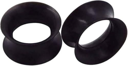 Homxi 2er Ear Plug Set 8mm,Tunnel Piercing Silikon 0G Tunnel Herren Hoop Plug Ohr Set Schwarz Homxi 2er Ear Plug Set 8mm,Tunnel Piercing Silikon 0G Tunnel Herren Hoop Plug Ohr Set Schwarz von Homxi