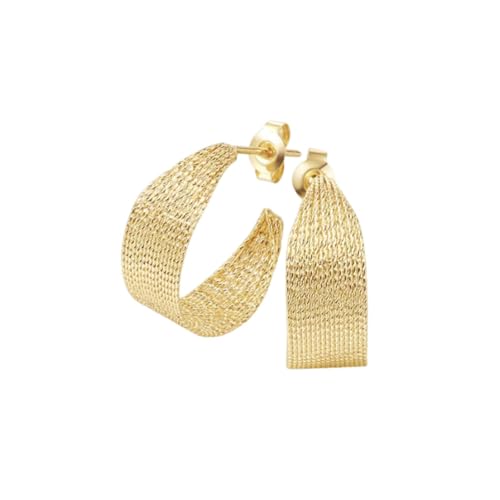 Homxi 585 Gold Ohrringe Hochzeit für Damen, "C" Form, Schmuck Ohrringe Damen Gold von Homxi