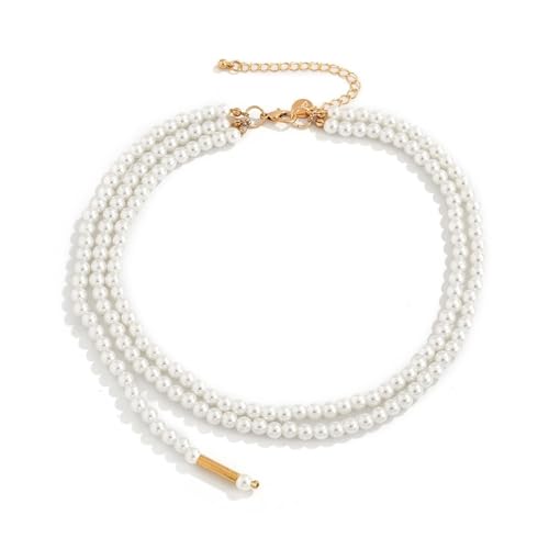 Homxi Anhänger Halskette Damen Gold,Kette Anhänger Vergoldet Perlenkette Kettenanhänger Gold von Homxi