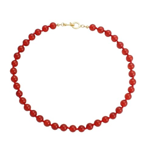 Homxi Anhänger Halskette Rot Mädchen,Halskette Vergoldet Mädchen mit Anhänger Perlenkette Anhänger Halsketten Damen Rot Homxi Anhänger Halskette Rot Mädchen,Halskette Vergoldet Mädchen mit Anhänger Perlenkette Anhänger Halsketten Damen Rot von Homxi