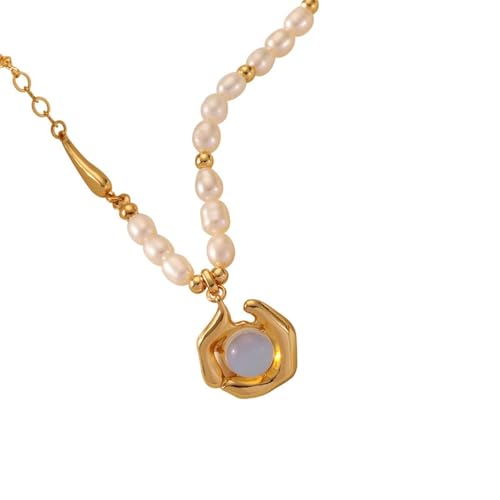 Homxi Anhänger Halskette Weiß Gold Damen,Damen Anhänger Kette Vergoldet Perlenkette Damen Anhänger Halskette Weiß Gold Homxi Anhänger Halskette Weiß Gold Damen,Damen Anhänger Kette Vergoldet Perlenkette Damen Anhänger Halskette Weiß Gold von Homxi