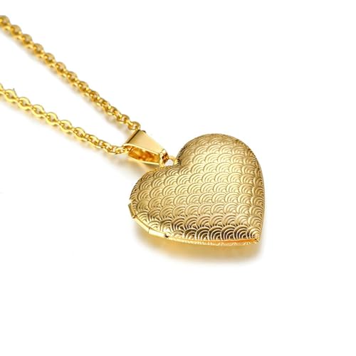 Homxi Damen Gold Halskette für Anhänger,Halskette Damen Edelstahl mit Anhänger Herz Kette Anhänger Gold von Homxi