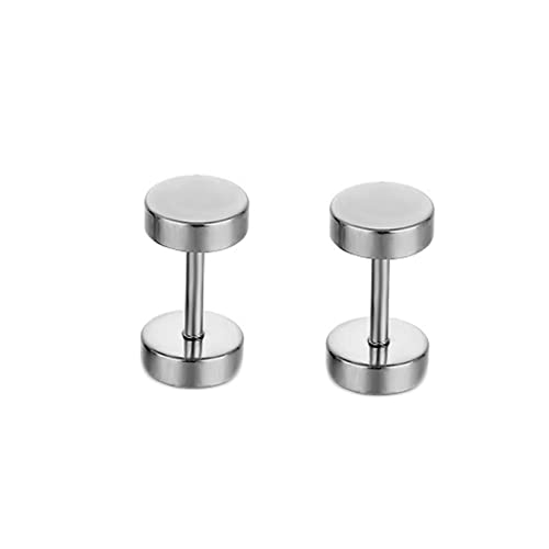 Homxi Damen Herren Ohrstecker,Ohrstecker Edelstahl Silber Rund 12MM Damen Ohrring Stecker Silber von Homxi