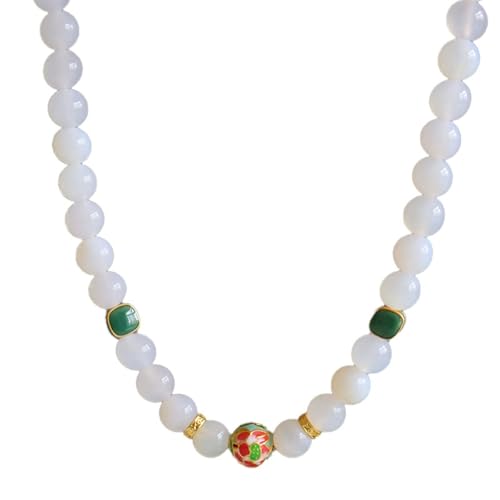 Homxi Damen Kette Anhänger Weiß,Kette Vergoldet Frauen Perlenkette Damen Halskette mit Anhänger Weiß Homxi Damen Kette Anhänger Weiß,Kette Vergoldet Frauen Perlenkette Damen Halskette mit Anhänger Weiß von Homxi