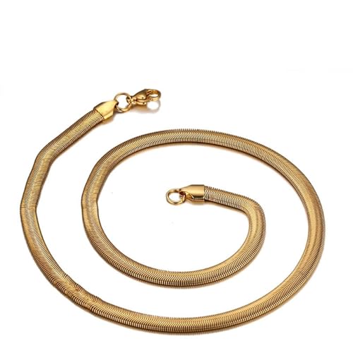 Homxi Gold Halskette Herren,Kette Edelstahl Herren Schlangenkette Halskette Gold von Homxi