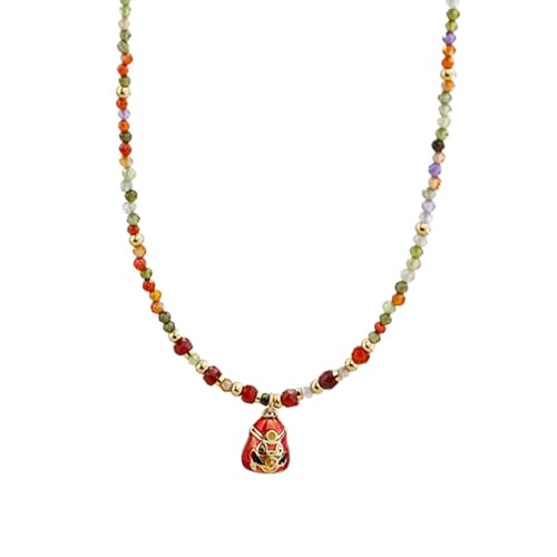 Homxi Gold Halskette mit Anhänger Damen,Kette Vergoldet Frauen mit Anhänger Perlenkette Damen Kette Gold von Homxi