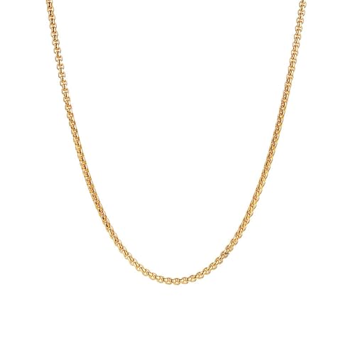 Homxi Halskette Damen Herren Gold,Halsketten Edelstahl 3MM Belcher Kette Halsketten Gold von Homxi