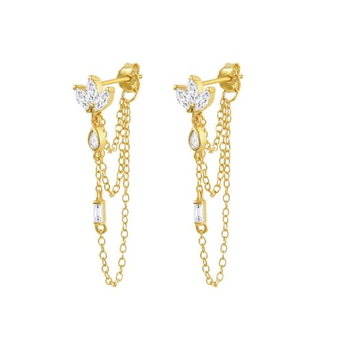 Homxi Ohrringe Damen Hängend,Damen für Ohrringe 925 Silber Ohrringe Marquise mit Zirkonia Ohrringe für Damen Gold von Homxi